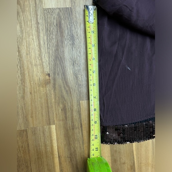 Anthropologie Maeve Women Kara Sequined Brown Mini Cocktail Dress Size SP - Picture 7 of 10